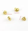 Stainless steel Ear Nut gold - 1Pcs+P