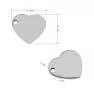 Stainless Steel Tag Pendants Heart 11x10x1mm 1Pc+P