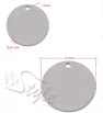 Stainless Steel Tag Pendants Round -1Pc+P