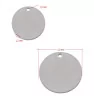 Stainless Steel Tag Pendants Round -1Pc+P