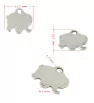 Stainless Steel Charm Elephant 12x11x0,7mm - 1Pc+P