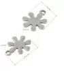 Stainless Steel Charm Flower 12x9x0,8mm - 1Pc+P