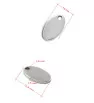 Stainless Steel Tag Pendants Oval 13x8x1,5mm - 1Pc+P
