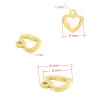 Stainless Steel Charm Heart Gold 10x9mm - 1Pc+