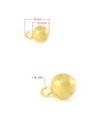 Stainless Steel Charm Round Gold 9x6mm - 1Pc+P