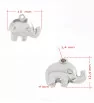 Stainless Steel Elephant 12x15mm - 1Pcs