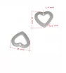 Stainless Steel Heart charms - 1Pc+P