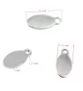 Stainless Steel Oval 13x6x1mm - 1Pc+P