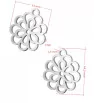 Stainless Steel Charm flower 15x13mm - 1Pc
