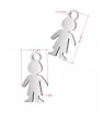 Stainless Steel Charm boy 14mm - 1Pc+