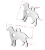 Stainless Steel Charm dog 11x15mm - 1Pc
