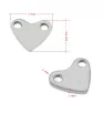 Stainless steel heart connector 5,6x7x1mm 1Pc+