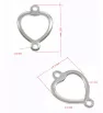 Stainless steel connector heart 19x13mm - 1Pc+P