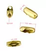 Zlaté ocelové Konektory zapínání 6-9mm - 1ks+B