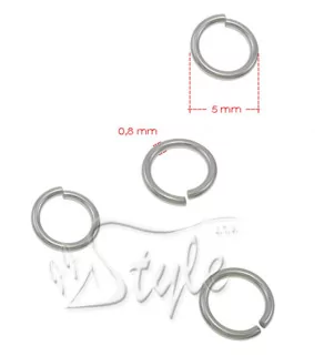 Open Jump Rings, 8mm Colorful O-Ring Connectors for DIY Crafts, Carbon Steel, Blue 24pcs, Women's, Size: Small