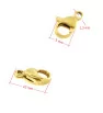 Stainless Steel Clasp 9-19mm Gold - 1Pc+P