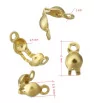 Stainless Steel Bead Tips 6x3,5-2,5mm gold - 1Pc+