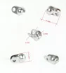 Stainless Steel Bead Tips 6x4mm-2,4mm