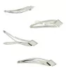 Hair clips Stainless Steel square 50x10mm - 1Pc