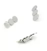 Stainless Steel component on Brooch 3x 10mm - 1Pc