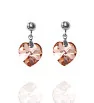 Earrings with crystals heart