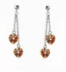 Chain earrings with Preciosa crystals