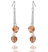 Stainless steel earrings Heart Crystal Capri Gold