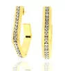 Stainless Steel Gold Earring with rhinestones